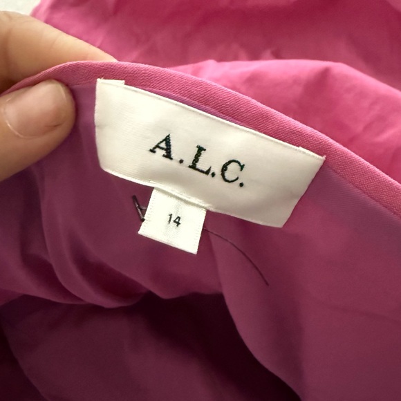 A.L.C. Carina Cold Shoulder Mini Dress Rosario Pink Purple Size 14 Plus - Picture 8 of 12